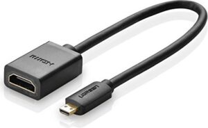 Adaptor HDMI - micro HDMI 19 pini 20 cm, UGREEN 20134, Negru