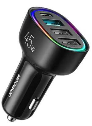 Un incarcator cu multe posibilitati! Joyroom JR-CL09 are patru porturi incorporate : USB Type C si 3 x USB. Functioneaza cu cele mai populare standarde de incarcare rapida , inclusiv Quick Charge 3.0, Power Delivery sau Samsung AFC. A fost realizat dintr-un PC ignifug si, de asemenea, gestioneaza inteligent energia . Cele mai importante avantaje ale incarcatorului auto Joyroom JR-CL09: Va incarca 4 dispozitive in acelasi timp . Are 1 port USB de tip C si 3 porturi USB Este compatibil cu cele mai populare standarde de incarcare rapida : Power Delivery, Quick Charge 3.0, PPS, Samsung AFC, Huawei FCP Puteti conecta multe dispozitive diferite la acesta : telefoane, casti TWS sau incalzitoare de tutun Va avea grija de siguranta dumneavoastra . Incarcatorul este fabricat din material PC ignifug Gestioneaza energia in mod inteligent . Un cip avansat este responsabil pentru incarcarea eficienta Va facilita conectarea dispozitivelor pentru incarcare pe timp de noapte . LED-urile lumineaza incarcatorul Specificatie: Marca: Joyroom Model: JR-CL09 Porturi: USB tip C (livrare energie) - 5V / 3A, 9V / 3A, 12V / 2.5A, 20V / 1.5A USB (incarcare rapida 3.0) - 5V / 3A, 9V / 2A, 12V / 1.5A 2 x USB - 5V / 3A (max) Putere maxima: 45W Material: PC Dimensiuni: 65 x 40,5 x 28,5 mm Greutate: 26 g Culoare neagra Specificatii CARACTERISTICI GENERALE Tip produs Incarcator auto Brand compatibil Universal Model compatibil Universal Greutate 0.1 Kg Culoare Negru SPECIFICATII TEHNICE Interfata iesire USB USB-C Brand: JOYROOM