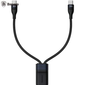 Cablu Baseus 2 in 1 USB-C/USB-C/USB-C PD, 100 W, 1.5 m