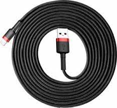 Cablu de date Baseus Cafule Lightning QC3.0 2A 3M Negru/Rosu