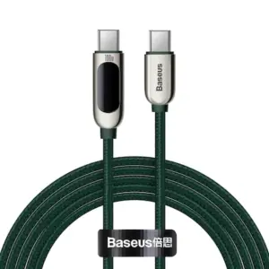 Cablu USB tip C, Baseus, 100W, 20V / 5A, 2m, Verde