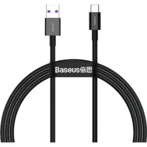 Cablu Date si Incarcare Baseus USB la USB Type-C Superior, 1 m, Fast Charge, 66W, CATYS-01, Negru