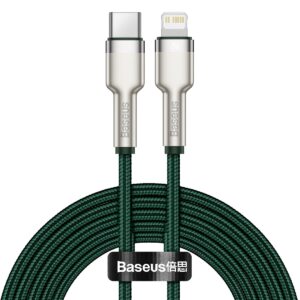 Cablu date Baseus Cafule Series Metal, USB-C - tip lightning, 2 m, Verde