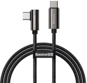 Cablu Baseus Type-C la Type-C Legend Series Elbow Fast Charging, 100W, 5A, 1m, Black