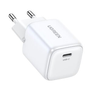 Incarcator retea rapid GaN UGREEN Nexode CD318, USB-C, PD QC, 20W, Alb