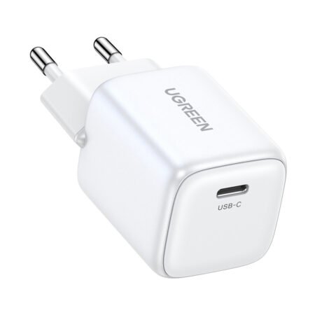 Incarcator retea rapid GaN UGREEN Nexode CD318, USB-C, PD QC, 20W, Alb