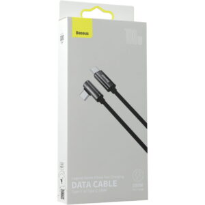 Cablu Baseus Type-C la Type-C Legend Series Elbow Fast Charging, 100W, 5A, 1m, Black