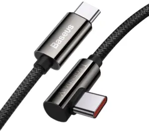 Cablu Baseus Type-C la Type-C Legend Series Elbow Fast Charging, 100W, 5A, 1m, Black
