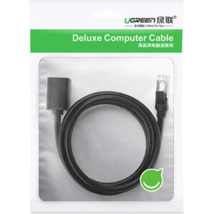 Extensie cablu Ethernet UGREEN Cat 6 FTP Male/Female 0.5m negru