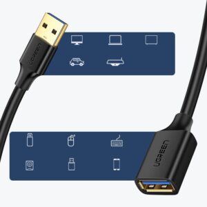 Cablu prelungitor Ugreen 10368, USB-A LA USB 3.0, 5 Gbps 1m