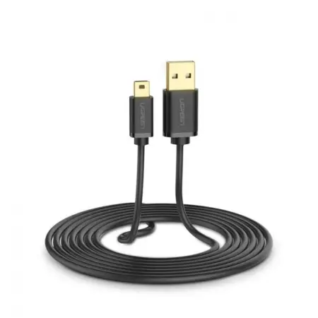 Cablu transfer/incarcare UGREEN US132, tata USB la tata mini USB, 480 Mbps, 0.25m, Negru