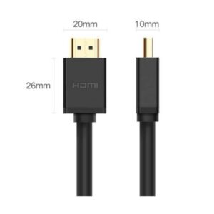 CABLU video Ugreen, "HD104" HDMI (T) la HDMI (T), rezolutie maxima 8K UHD (7680 x 4320) la 60 Hz, 2m, braided, negru 80403