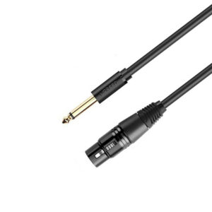 Cablu microfon, Ugreen, XLR/Jack 6.35 mm, 5 m, Negru