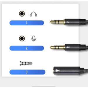 Cablu Audio Splitter Joyroom Aux Mini Mufa 3,5 Mm
