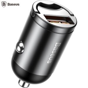 Incarcator auto, Baseus Tiny Star Mini, VCHX-A0G, 1 port USB, Quick Charge, 30W, Gri inchis