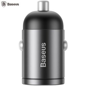 Incarcator auto, Baseus Tiny Star Mini, VCHX-A0G, 1 port USB, Quick Charge, 30W, Gri inchis
