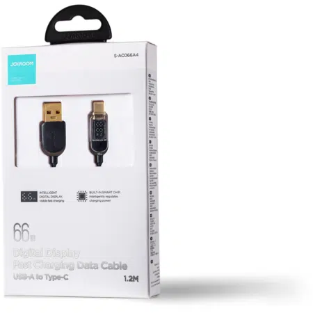 Cablu USB Joyroom Aluminiu/PVC, 66 W, 1.2 m, 480 Mbps, Negru