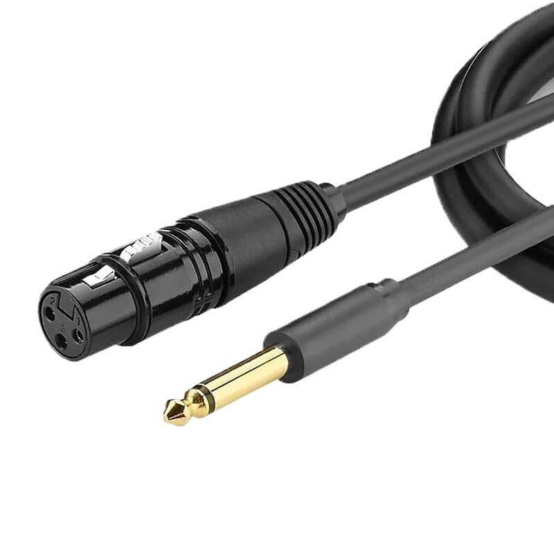 Cablu microfon, Ugreen, XLR/Jack 6.35 mm, 5 m, Negru