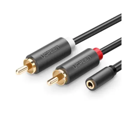 Cablu Audio Ugreen 3,5 Mm Mini Jack (female) - 2rca (male), Lungime 0.25m Gri