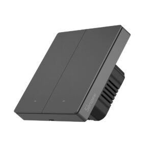 Senzor lumina, Sonoff, Wi-Fi, 2 canale, Compatibil Amazon Alexa/Google Assistant/Siri, Negru