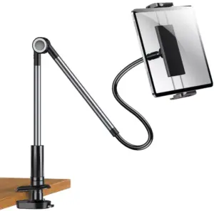 Suport telefon sau tableta, Joyroom Rotary Lazy JR-ZS263, cu prindere de birou/pat, reglabil, negru