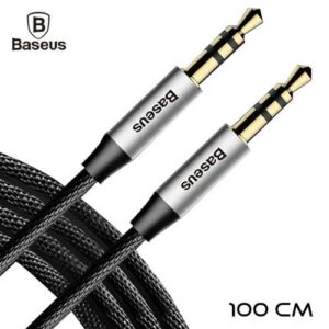 Cablu audio, Baseus, Mufa 3.5 mm AUX, 1.5m, Negru/Argintiu
