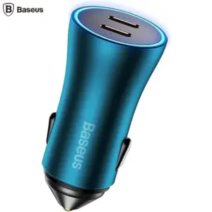 Incarcator auto Baseus Golden Contactor Pro, 2x USB-C