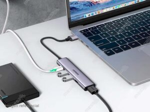 HUB Ugreen, USB-C - 4x USB 3.0, 5 Gb/s, Argintiu