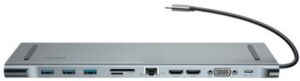 Hub 11 in 1, Baseus Enjoyment MacBook / notebook stand HUB