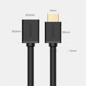 Cablu HDMI Tata - HDMI Mama, Ugreen, 4K, 2m, Negru