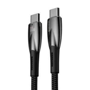 Cablu pentru incarcare si transfer de date Baseus Glimmer, 2x USB Type-C