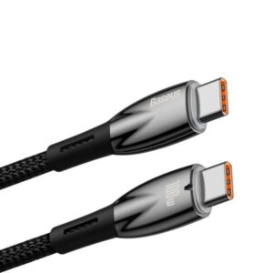 Cablu pentru incarcare si transfer de date Baseus Glimmer, 2x USB Type-C
