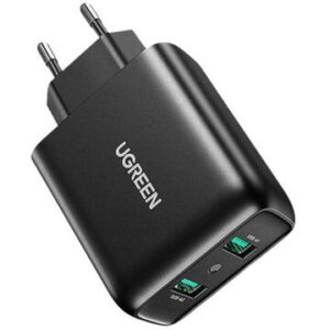 Incarcator retea UGREEN 18W, 2 x USB, Încărcare rapidă Power Delivery 3.0, Culoare neagră