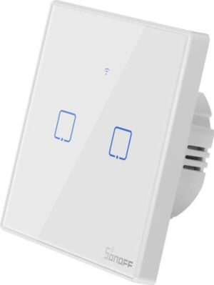 Intrerupator inteligent cu touch Sonoff T2 EU TX, Wireless + RF 433, 2 canale