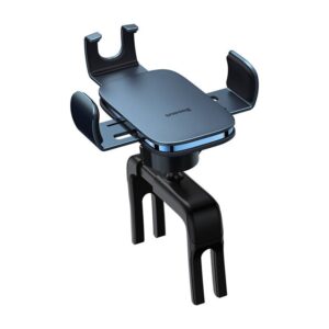 Suport auto telefon Metal Age II, Baseus, Aluminiu/ABS, 110 x 88 x 58 mm, Gri/Negru