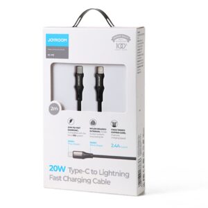 Cablu de date/incarcare rapida Joyroom, USB tip C la tip Lightning, 20 W, 2 m