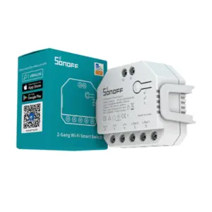 Releu inteligent Sonoff Dual R3, Wireless, 2 canale, Alb