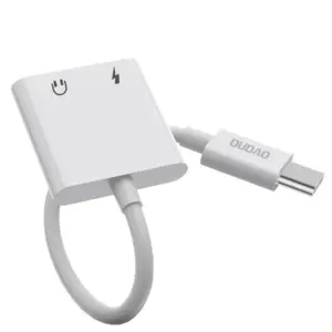 Adaptor Dudao de la USB Tip C la USB Tip C si Jack 3,5 mm, convertor conectare casti cu mufa jack