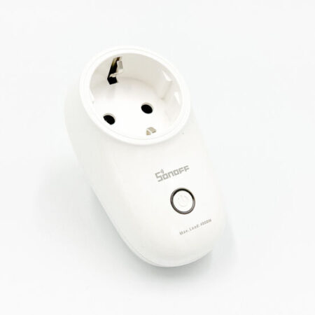 Priza inteligenta, Sonoff, Wi-Fi, 16A, 4000W, compatibil cu Android/iOS, alb