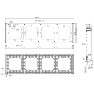 Cadru de montare triplu Sonoff pentru instalarea intrerupatoarelor de perete M5-80