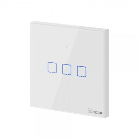 Intrerupator triplu cu touch Sonoff T2EU3C-RF, Control de pe telefonul mobil