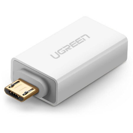Adaptor Ugreen micro USB la USB 2.0 OTG white (US195)