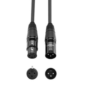 Cablu XLR mama la XLR tata, UGREEN, 2m, Negru
