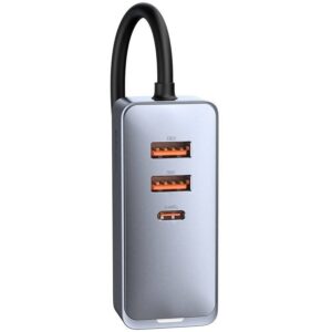 Incarcator retea USB Baseus Share Together, Quick Charge, 120W, 2x USB - 2x USB Type C, Gri CCBT-A0G