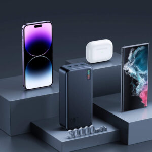 Acumulator Extern Joyroom Dazzling Series 30000mAh, 22.5W LED, 2xUSB, Type-C, Micro-USB Negru