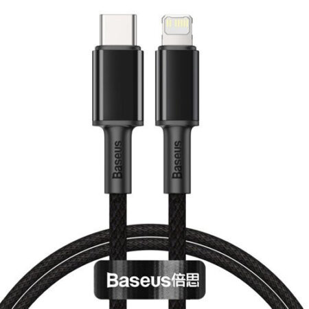 Cablu Date si Incarcare Baseus USB Type-C la tip Lightning, 18W, 1 m, CATLKLF-G1, Gri/Negru