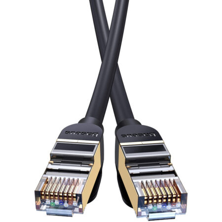 Cablu de retea rapid Baseus Rj45 Cat. 7 10 Gbps 3M subtire negru