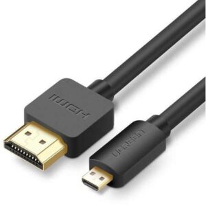 Cablu video UGREEN HD127 Micro HDMI tata - HDMI tata, 4K, 3D, 2m, Negru