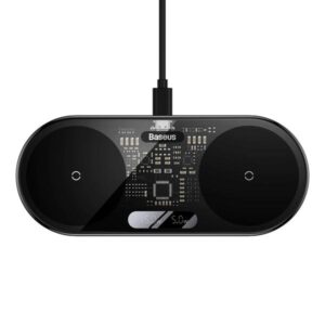 Incarcator wireless Baseus Digital LED Display Dual Qi, 20W