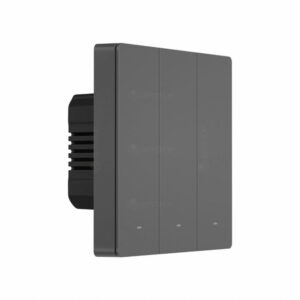 Comutator de perete inteligent WiFi Sonoff Smart cu 3 canale negru (M5-3C-86)
